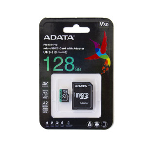 Micro SDXC карта ADATA Premier Pro 128GB UHS-I U3 Class 10 (V30)