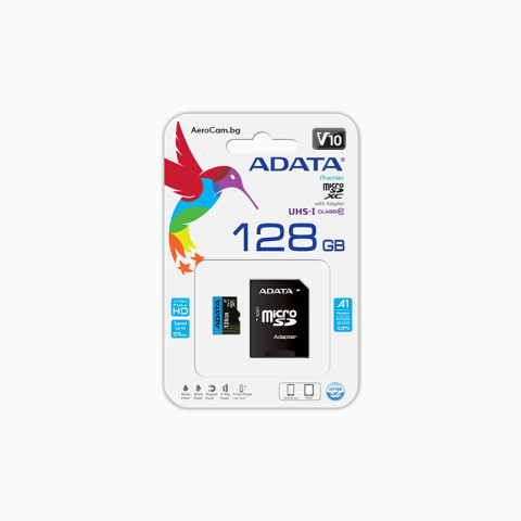 SD карта A-DATA, 128GB, microSDHC UHS-I, Class10